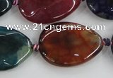 CAA587 15.5 inches 22*30mm faceted teardrop dragon veins agate beads