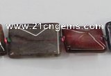 CAA599 16*20mm – 30*40mm faceted rectangle dragon veins agate beads