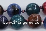 CAA606 15.5 inches 20mm round dragon veins agate beads wholesale