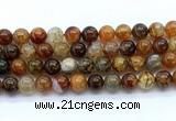 CAA6113 15.5 inches 10mm round dragon vein agate gemstone beads