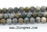 CAA6125 15.5 inches 14mm round bamboo leaf agate gemstone beads