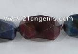 CAA613 15.5 inches 18*32mm faceted nuggets dragon veins agate beads