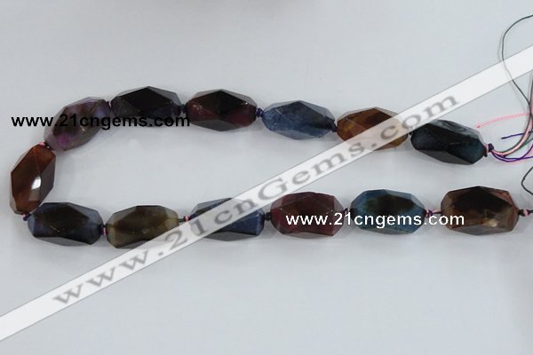 CAA613 15.5 inches 18*32mm faceted nuggets dragon veins agate beads