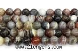 CAA6141 15 inches 12mm round Botswana agate beads wholesale