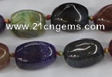 CAA616 15.5 inches 12*20mm nuggets dragon veins agate beads