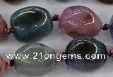 CAA617 15.5 inches 15*20mm nuggets dragon veins agate beads