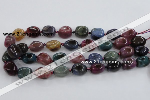 CAA617 15.5 inches 15*20mm nuggets dragon veins agate beads