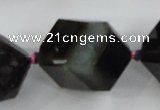 CAA620 15.5 inches 20*20mm faceted cube dragon veins agate beads