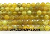 CAA6279 15 inches 10mm round yellow fire agate beads