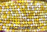 CAA6360 15 inches 4mm round yellow banded agate beads wholesale