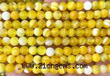 CAA6361 15 inches 6mm round yellow banded agate beads wholesale