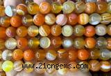 CAA6368 15 inches 10mm round orange banded agate beads wholesale
