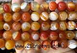 CAA6369 15 inches 12mm round orange banded agate beads wholesale