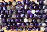 CAA6372 15 inches 8mm round purple banded agate beads wholesale