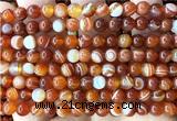 CAA6381 15 inches 6mm round red banded agate beads wholesale