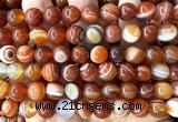 CAA6383 15 inches 10mm round red banded agate beads wholesale