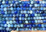 CAA6386 15 inches 6mm round blue banded agate beads wholesale