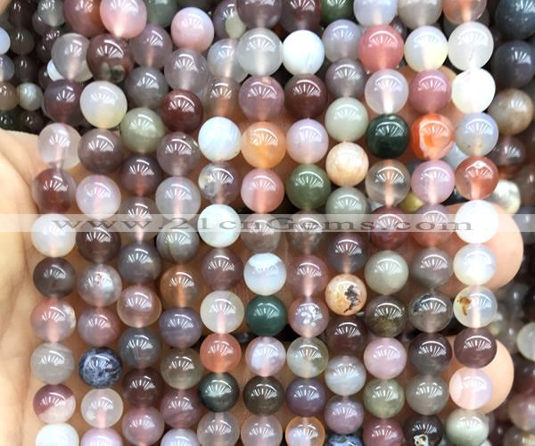 CAA6411 15 inches 8mm round Yanyuan agate beads wholesale