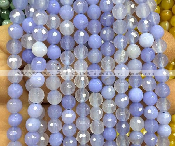 CAA6421 15 inches 6mm round blue banded agate beads wholesale