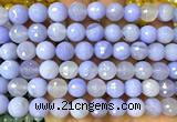 CAA6423 15 inches 10mm round blue banded agate beads wholesale