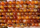 CAA6432 15 inches 8mm round red agate beads wholesale