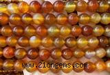 CAA6433 15 inches 10mm round red agate beads wholesale