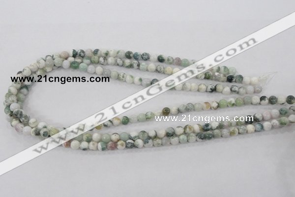 CAA700 15.5 inches 6mm round tree agate gemstone beads wholesale