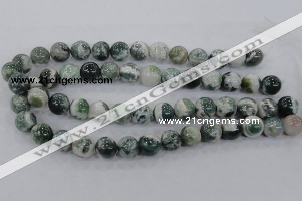 CAA704 15.5 inches 14mm round tree agate gemstone beads wholesale