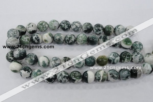 CAA705 15.5 inches 16mm round tree agate gemstone beads wholesale