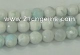 CAA710 15.5 inches 8mm faceted round fire crackle agate beads