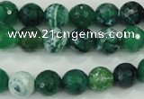 CAA713 15.5 inches 10mm faceted round fire crackle agate beads