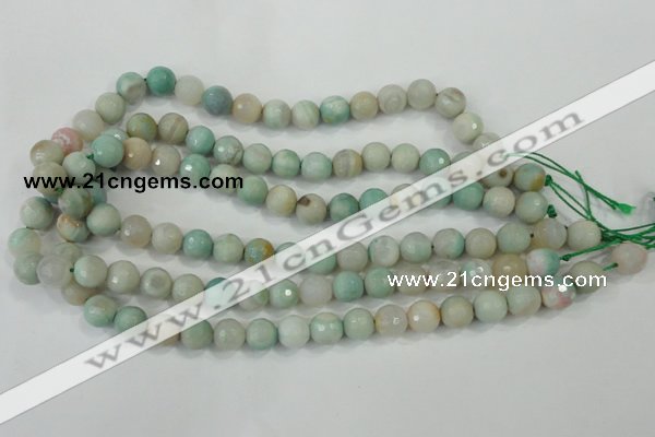 CAA715 15.5 inches 10mm faceted round fire crackle agate beads