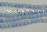 CAA734 15.5 inches 4mm faceted round blue lace agate beads wholesale