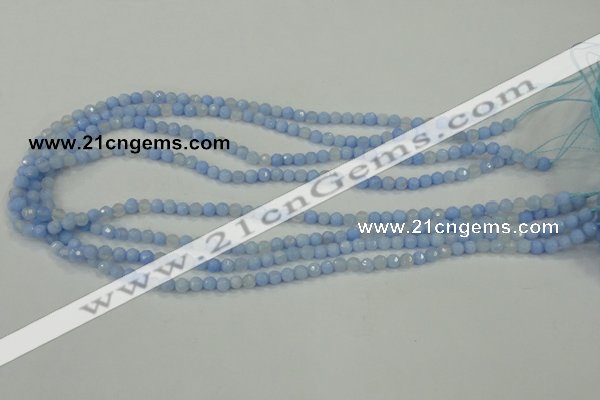 CAA734 15.5 inches 4mm faceted round blue lace agate beads wholesale