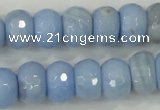 CAA742 15.5 inches 10*14mm faceted rondelle blue lace agate beads