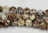 CAA751 15.5 inches 10mm round wooden agate beads wholesale