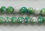 CAA793 15.5 inches 8mm faceted round fire crackle agate beads