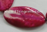 CAA844 15.5 inches 22*40mm twisted oval fire crackle agate beads