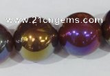 CAA875 15.5 inches 23mm round AB-color red agate beads