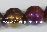 CAA876 15.5 inches 24mm round AB-color red agate beads