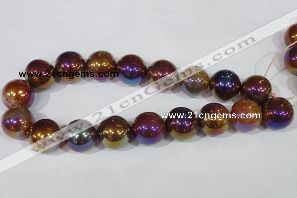 CAA876 15.5 inches 24mm round AB-color red agate beads