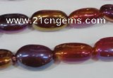 CAA883 15.5 inches 11*17mm oval AB-color red agate beads