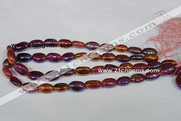 CAA883 15.5 inches 11*17mm oval AB-color red agate beads