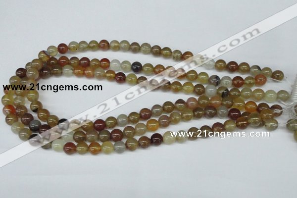 CAA891 15.5 inches 8mm round agate gemstone beads wholesale