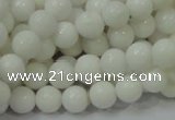 CAA93 15.5 inches 10mm round white agate gemstone beads wholesale