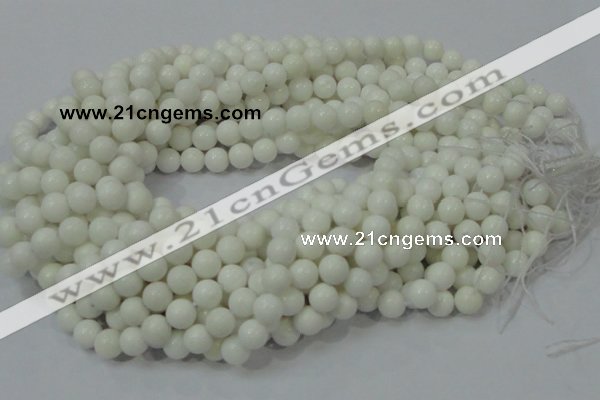 CAA93 15.5 inches 10mm round white agate gemstone beads wholesale