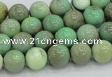 CAB01 15.5 inches 10mm round green grass agate gemstone beads