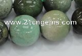 CAB02 15.5 inches 20mm round green grass agate gemstone beads