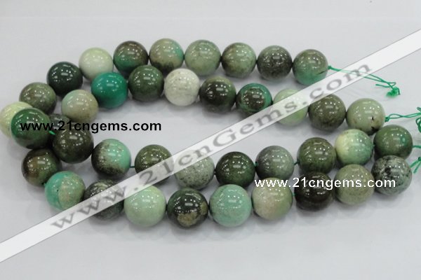 CAB02 15.5 inches 20mm round green grass agate gemstone beads