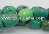 CAB04 15.5 inches 12*20mm nugget green grass agate gemstone beads